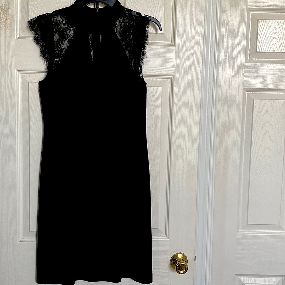 White house black market Black velvet Cocktail dress